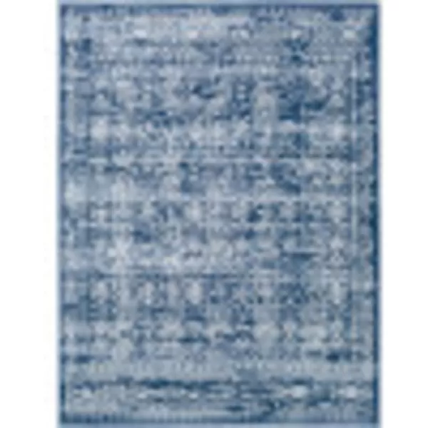 Livabliss Klaudia Trellis Modern Area Rug1110 x 15Light GreyDark Blue