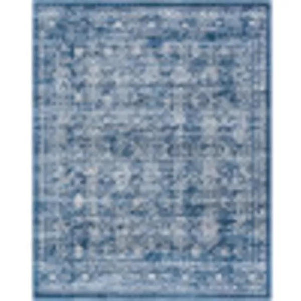 Livabliss Klaudia Trellis Modern Area Rug1110 x 15Light GreyDark Blue