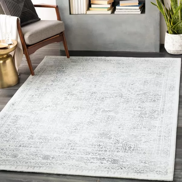 Livabliss Klaudia Trellis Modern Area Rug1110 x 15Light GreyLight Grey