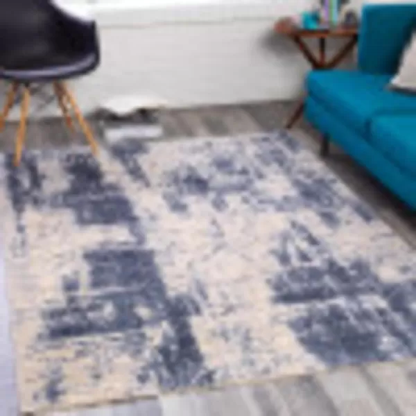 Artistic Weavers Cosima Modern Abstract Area Rug 53 x 73 Aqua67 x 9 Navy