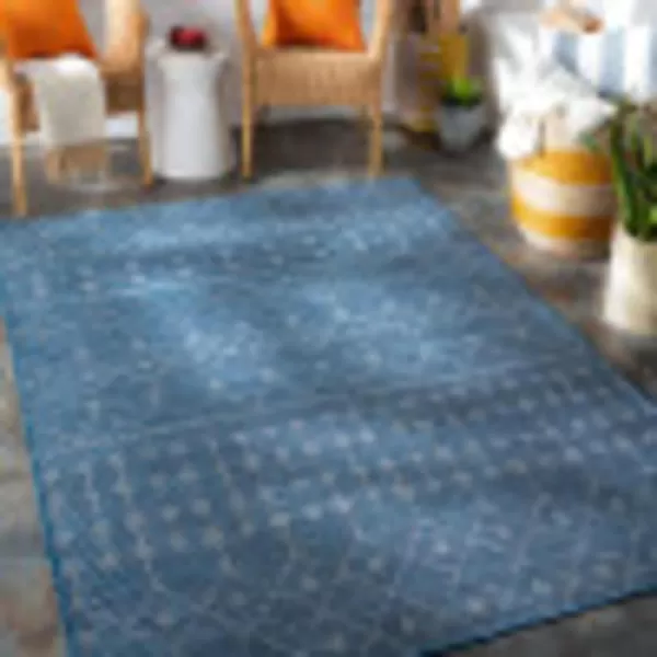 Artistic Weavers Riva Outdoor Global Area Rug 26 x 73 Dark GrayBlue