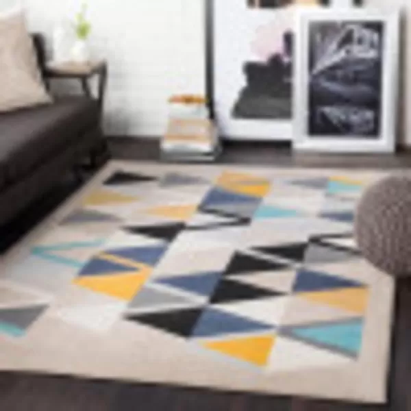 Artistic Weavers Vera Modern Geometric Area Rug 53 x 73 MustardKhakiArtistic Weavers Vera Modern Geometric Area Rug 53 x 73 MustardKhaki