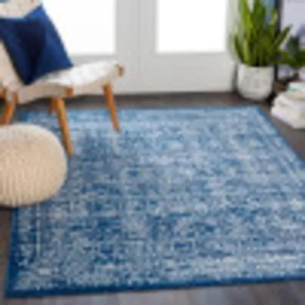 Livabliss Klaudia Trellis Modern Area Rug1110 x 15Light GreyDark Blue