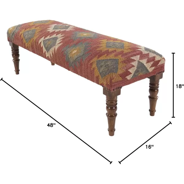 Artistic Weavers Otero Upholstered Bench 48 x 16 x 18 RedArtistic Weavers Otero Upholstered Bench 48 x 16 x 18 Red