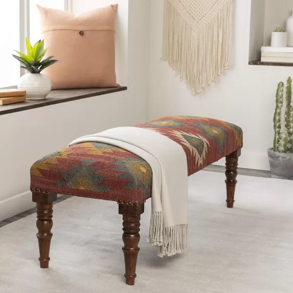 Artistic Weavers Otero Upholstered Bench 48 x 16 x 18 RedArtistic Weavers Otero Upholstered Bench 48 x 16 x 18 Red