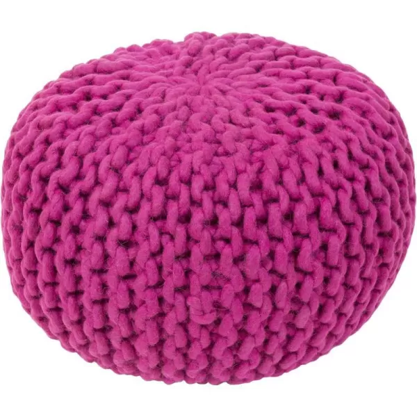 Artistic Weavers 100Percent Wool Pouf 20Inch by 20Inch by 14Inch MagentaMagenta