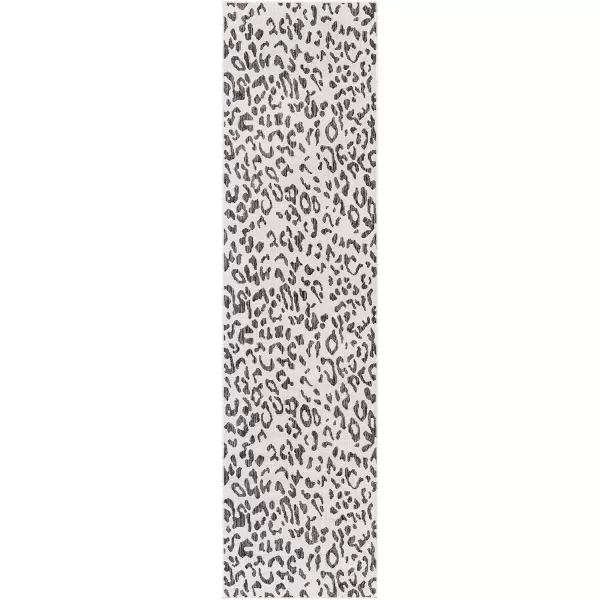 Artistic Weavers Esperanza Leopard Outdoor Area Rug67 SquareBlackWhite27 x 10 BlackWhite