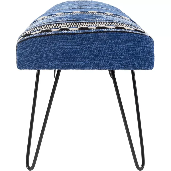 Artistic Weavers Questa Southwestern Hairpin Upholstered Bench 18 H x 48 W x 16 D Dark Blue18H x 48W x 16D Dark Blue