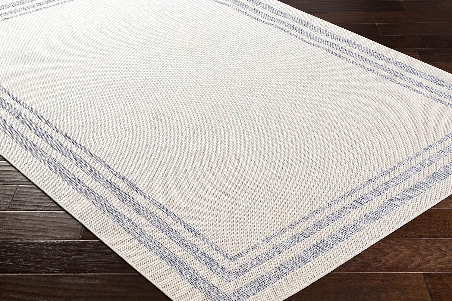 Artistic Weavers Sawyer Cottage Border Outdoor Area Rug 53 x 7 CreamBlueArtistic Weavers Sawyer Cottage Border Outdoor Area Rug 53 x 7 CreamBlue