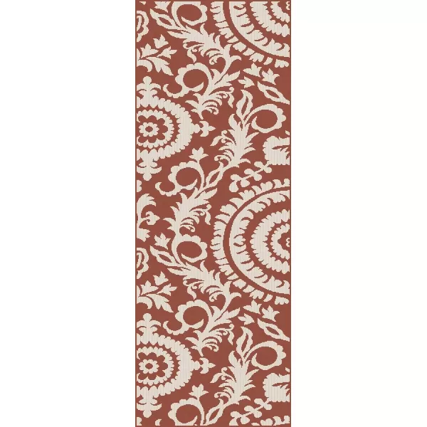 Alysia Cream and gray Indoor  Outdoor Area Rug 73 Square810 x 1210 Rust