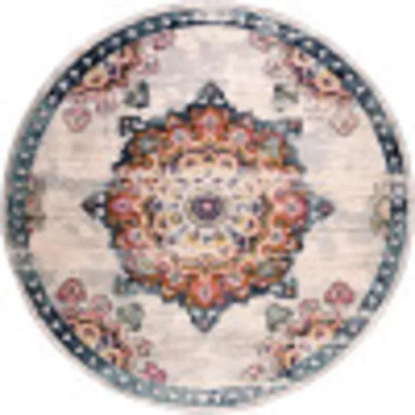 Alyssia Area Rug 27 x 73Round Orange 7 ft 10 in