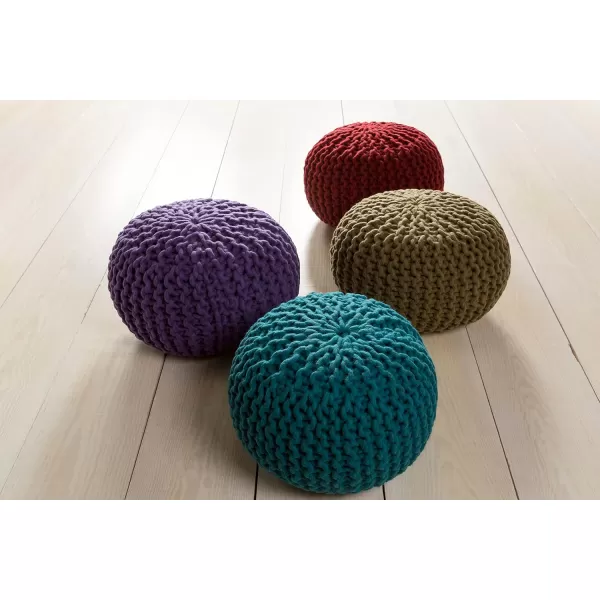 Artistic Weavers 100Percent Wool Pouf 14H x 20W x 20D VioletArtistic Weavers 100Percent Wool Pouf 14H x 20W x 20D Violet