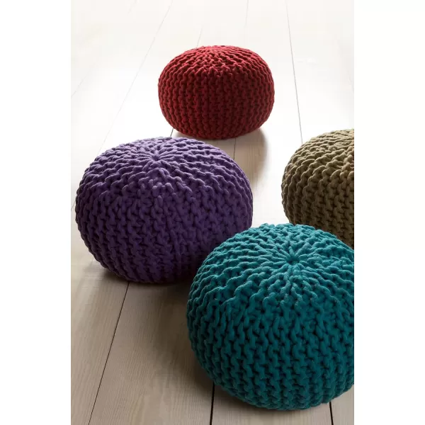 Artistic Weavers 100Percent Wool Pouf 14H x 20W x 20D VioletArtistic Weavers 100Percent Wool Pouf 14H x 20W x 20D Violet