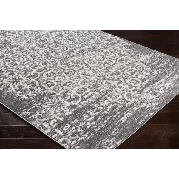 Artistic Weavers Afia Floral Vintage Area Rug 53 x 73 WhiteCharcoal27 x 73 CharcoalWhite