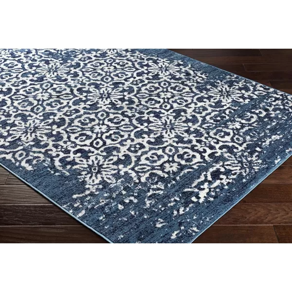 Artistic Weavers Afia Floral Vintage Area Rug 53 x 73 WhiteCharcoal27 x 73 NavyGrey