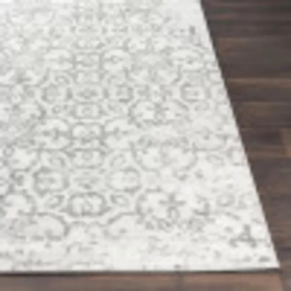 Artistic Weavers Afia Floral Vintage Area Rug 53 x 73 WhiteCharcoal27 x 73 WhiteCharcoal