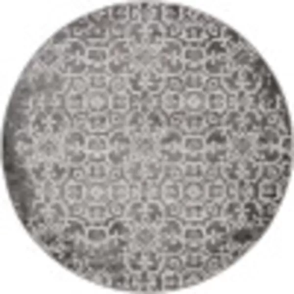 Artistic Weavers Afia Floral Vintage Area Rug 53 x 73 WhiteCharcoal53 Round CharcoalWhite