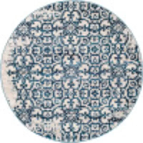 Artistic Weavers Afia Floral Vintage Area Rug 53 x 73 WhiteCharcoal53 Round GreyNavy