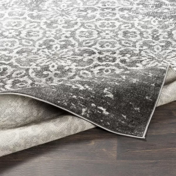 Artistic Weavers Afia Floral Vintage Area Rug 53 x 73 WhiteCharcoal710 x 102 CharcoalWhite