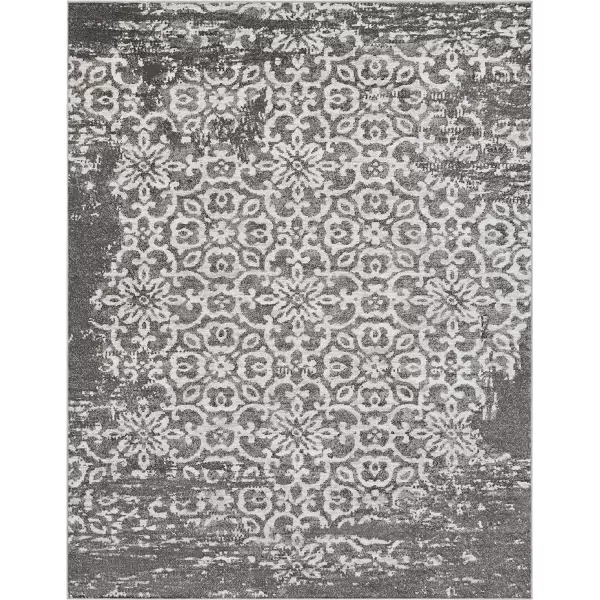 Artistic Weavers Afia Floral Vintage Area Rug 53 x 73 WhiteCharcoal710 x 102 CharcoalWhite