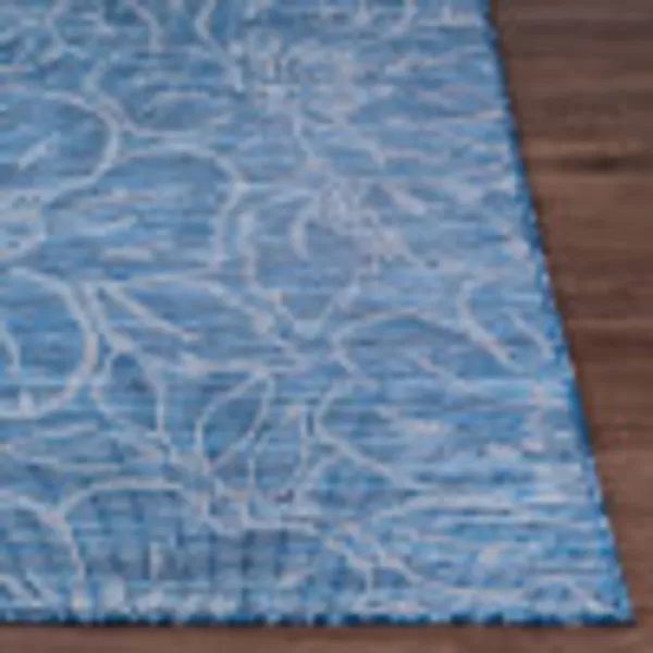 Artistic Weavers Agneta Outdoor Floral Area Rug 51 x 7 Blue26 x 4 Blue