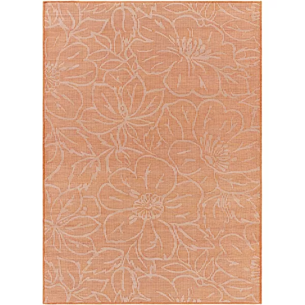 Artistic Weavers Agneta Outdoor Floral Area Rug 51 x 7 Blue26 x 4 Orange