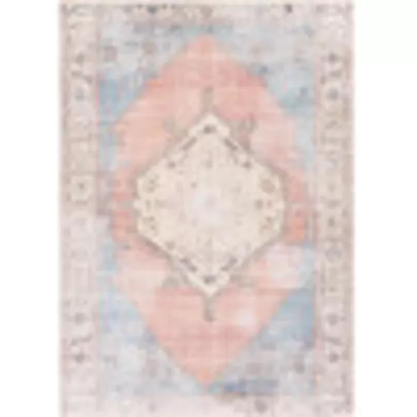 Artistic Weavers Alicia Vintage Medallion Area Rug 27 x 20 OrangeDenim67 x 9