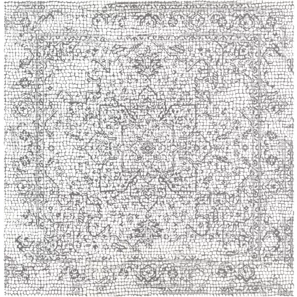 Artistic Weavers Alora Updated Traditional Area Rug 67 Square Gray and BeigeArtistic Weavers Alora Updated Traditional Area Rug 67 Square Gray and Beige