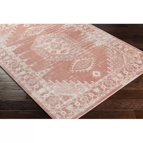 Artistic Weavers Amin Traditional Medallion Area Rug 53 x 7 OrangeDenim53 x 7 Blush