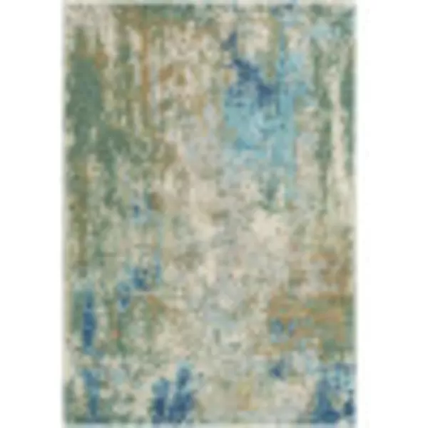 Artistic Weavers Amphitrite Outdoor Modern Abstract Area Rug 53 x 73 Burnt OrangeGr53 x 73 GreenNavy