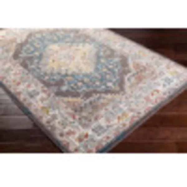 Artistic Weavers Anja Oriental Medallion Area Rug67 SquareGreyDark Brown 52 x 7