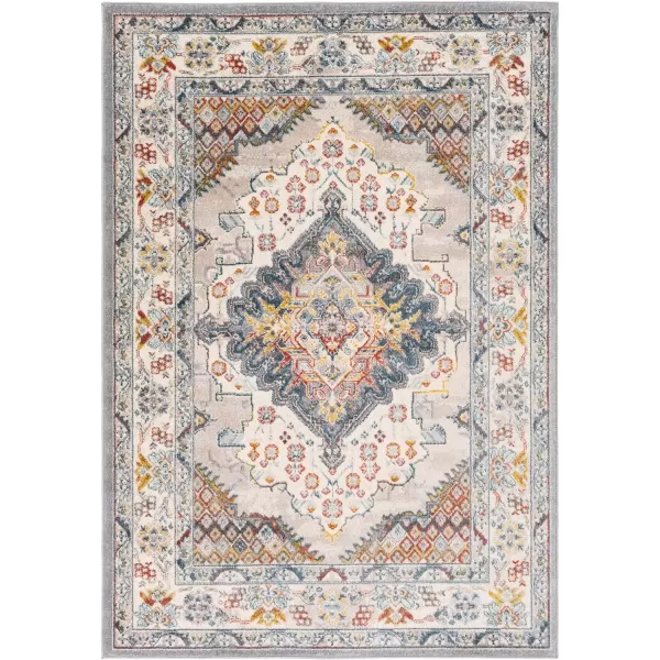 Artistic Weavers Anja Oriental Medallion Area Rug67 SquareGreyGrey 2 x 3