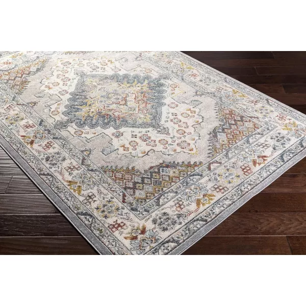 Artistic Weavers Anja Oriental Medallion Area Rug67 SquareGreyGrey 27 x 10