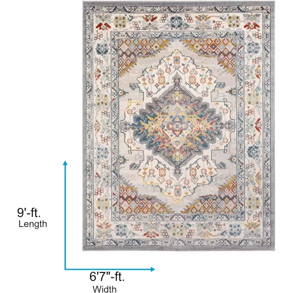 Artistic Weavers Anja Oriental Medallion Area Rug67 SquareGreyGrey 67 x 9