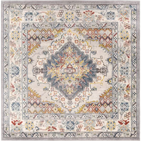 Artistic Weavers Anja Oriental Medallion Area Rug67 SquareGreyGrey 710 Square