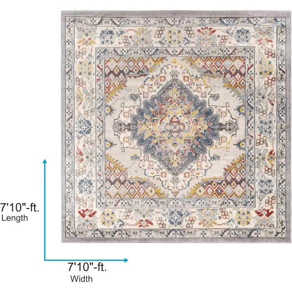 Artistic Weavers Anja Oriental Medallion Area Rug67 SquareGreyGrey 710 Square