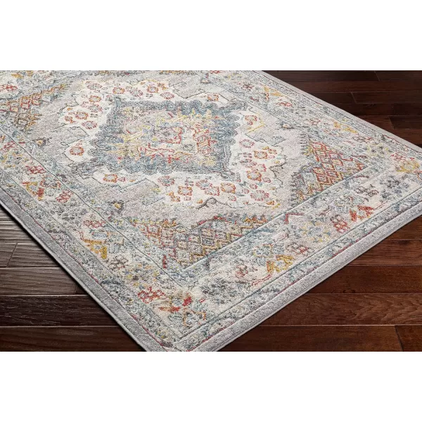 Artistic Weavers Anja Oriental Medallion Area Rug67 SquareGreyGrey 710 Square