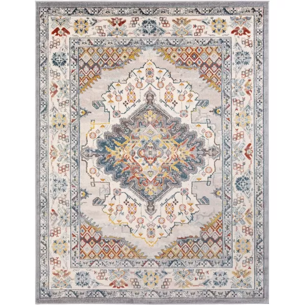 Artistic Weavers Anja Oriental Medallion Area Rug67 SquareGreyGrey 710 x 103