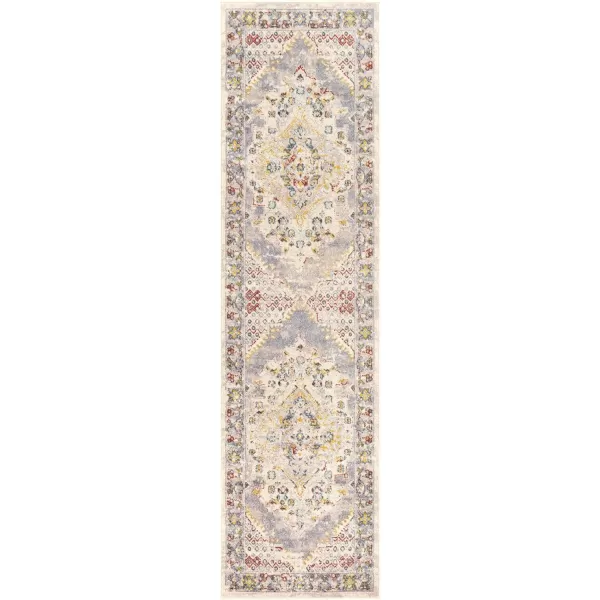 Artistic Weavers Anja Oriental Medallion Area Rug67 SquareGreyTaupe 27 x 10