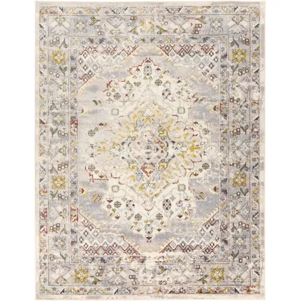 Artistic Weavers Anja Oriental Medallion Area Rug67 SquareGreyTaupe 710 x 103