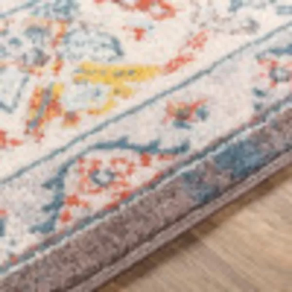 Artistic Weavers Anja Oriental Medallion Area Rug67 SquareGreyTeal 52 x 7