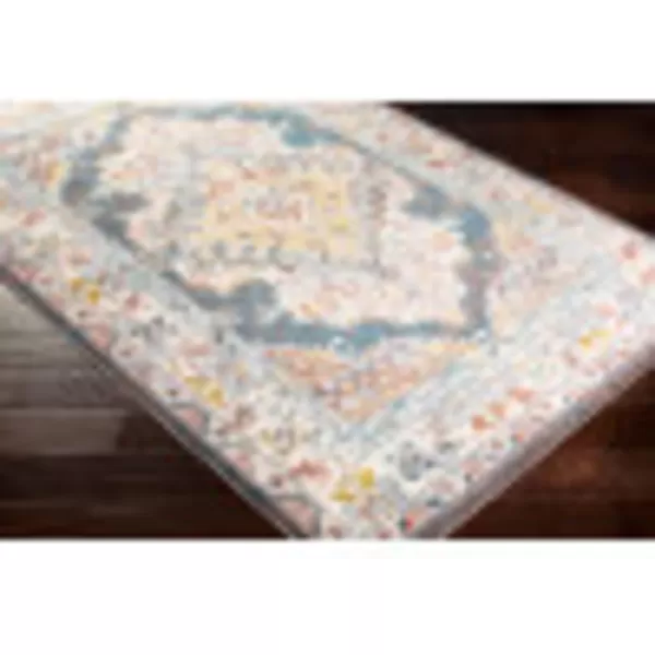 Artistic Weavers Anja Oriental Medallion Area Rug67 SquareGreyTeal 52 x 7