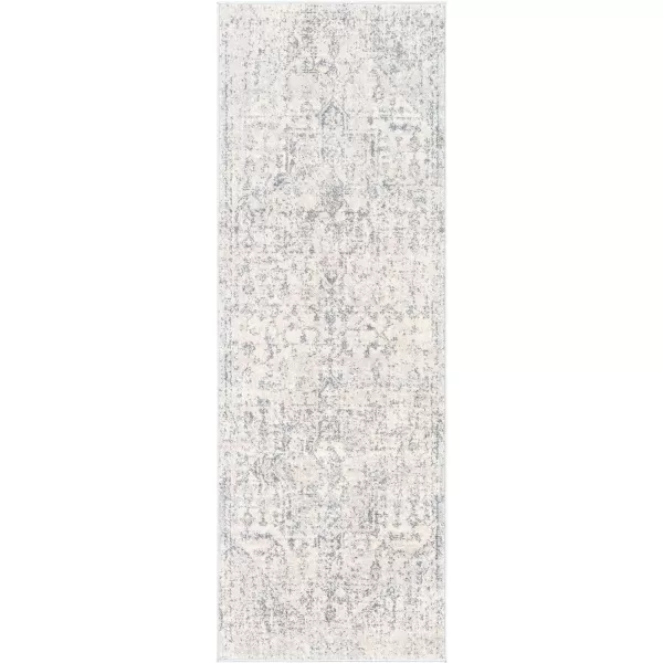 Artistic Weavers Ankara Area Rug 67 Round IvoryPale Blue 2 ft 7 in x 7 ft 3 in