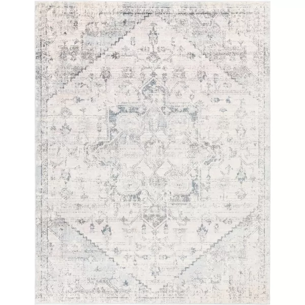 Artistic Weavers Ankara Area Rug 67 Round IvoryPale Blue 8 ft 10 in x 12 ft