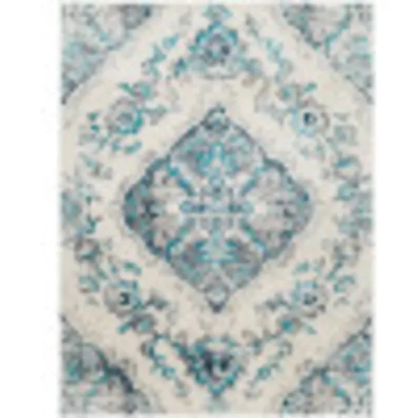 Artistic Weavers Antioch Vintage Oriental Area Rug53 x 71GreyRectangular NavyWhite 6 ft 7 in x 9 ft