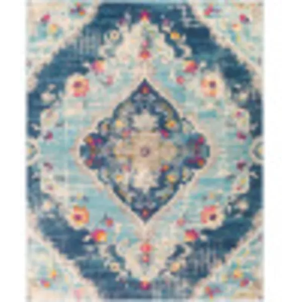 Artistic Weavers Antioch Vintage Oriental Area Rug53 x 71GreyRectangular Teal 7 ft 10 in x 10 ft