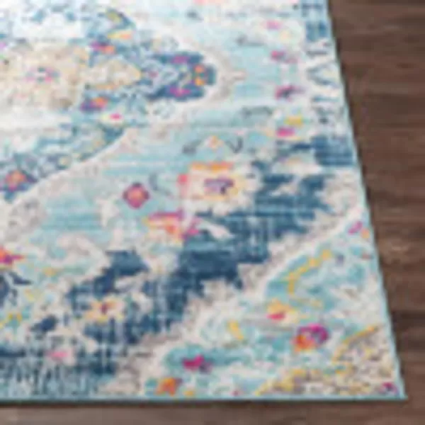 Artistic Weavers Antioch Vintage Oriental Area Rug53 x 71GreyRound Teal 6 ft 7 in