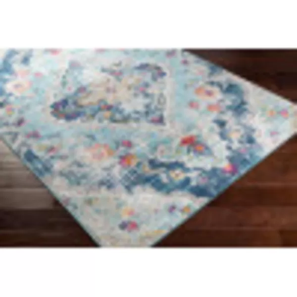 Artistic Weavers Antioch Vintage Oriental Area Rug53 x 71GreyRound Teal 6 ft 7 in