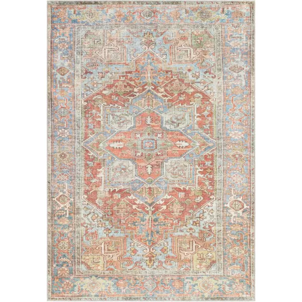 Artistic Weavers Arias Printed Vintage Machine Washable Area Rug53 x 7Dark BrownDark Brown 53 x 7