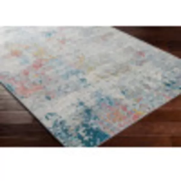 Artistic Weavers Arti Modern Abstract Area Rug67 SquareDark BlueAquaAquaCoral 27 x 73